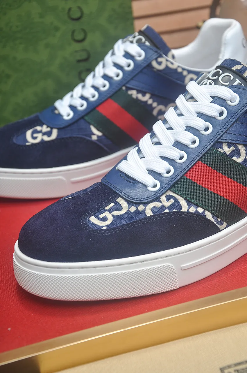 Men's men's shoes💰440💶[GUCCI] official website 1:1 men's sports shoes are now on the market. They are made of original fabric + water-dyed sheepskin lining, plus the official website original 1:1 comfortable outsole. Fashionable and versatile, super comfortable and breathable. Standard shoe size 38/45 (custom-made size 45 is non-refundable)